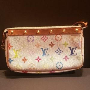 Louis Vuitton white Murakami small pochett…
